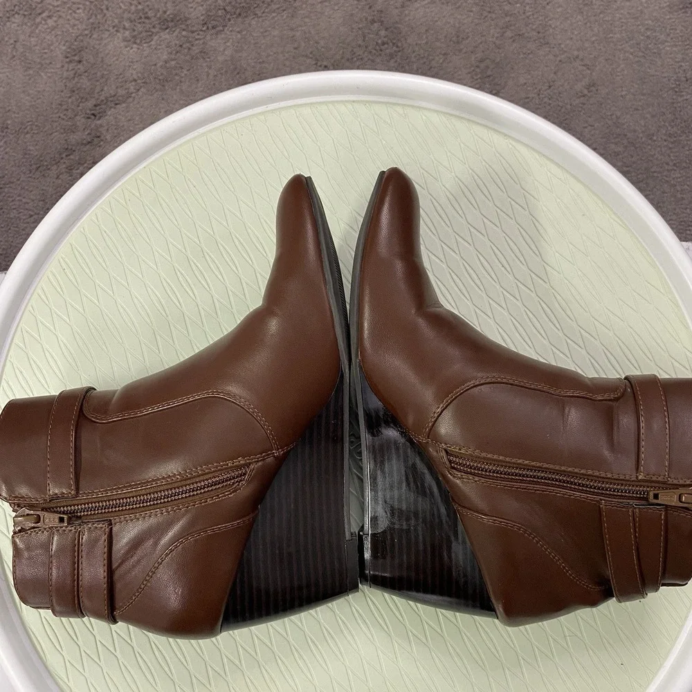LC Lauren Conrad Angie Bootie Houseleek Hiker Faux-Fur Ankle Boots size 7.5M‎